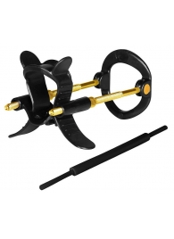 Черно-золотистый экстендер для пениса Sex Expert - Sex Expert - в Подольске купить с доставкой