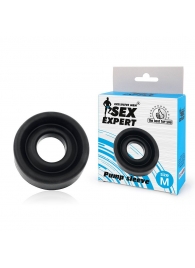 Чёрная силиконовая насадка на помпу размера M - Sex Expert - в Подольске купить с доставкой