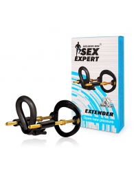 Черный экстендер-растяжитель пениса - Sex Expert - в Подольске купить с доставкой