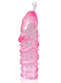 Закрытая рельефная насадка Crystal sleeve snakes в виде змеи с усиками - 14 см. - Erowoman-Eroman - в Подольске купить с доставкой