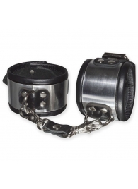 Эффектные серебристо-черные наручники с металлическим блеском - Sitabella - купить с доставкой в Подольске