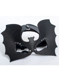 Черная кожаная маска на глаза  Летучая мышь - Sitabella - купить с доставкой в Подольске