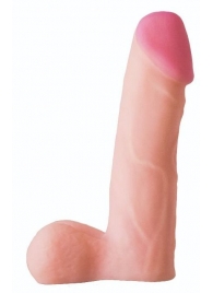 Телесная реалистичная насадка на Harness с коннектором BLACK LINE - 17 см. - LOVETOY (А-Полимер) - купить с доставкой в Подольске