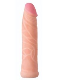 Телесная насадка без мошонки на Harness с коннектором BLACK LINE - 17,5 см. - LOVETOY (А-Полимер) - купить с доставкой в Подольске