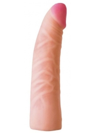 Телесная изогнутая насадка на Harness с коннектором GREEN LINE - 18 см. - LOVETOY (А-Полимер) - купить с доставкой в Подольске