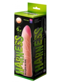 Фаллическая насадка на трусики харнесс - 17,5 см. - LOVETOY (А-Полимер) - купить с доставкой в Подольске