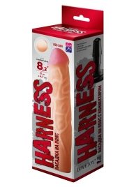 Телесная насадка на Harness с коннектором RED LINE  - 21 см. - LOVETOY (А-Полимер) - купить с доставкой в Подольске