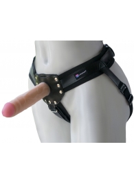 Черный пояс-трусики с двумя насадками  Экзотик-Linda  - 15,5 и 10,5 см. - LOVETOY (А-Полимер) - купить с доставкой в Подольске