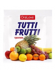 Пробник гель-смазки Tutti-frutti со вкусом тропических фруктов - 4 гр. - Биоритм - купить с доставкой в Подольске