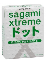Презервативы Sagami Xtreme SUPER DOTS с точками - 3 шт. - Sagami - купить с доставкой в Подольске
