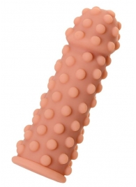 Телесная реалистичная насадка KOKOS Extreme Sleeve 02 с дополнительной стимуляцией - 12,7 см. - KOKOS - в Подольске купить с доставкой