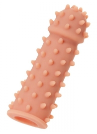 Телесная реалистичная насадка KOKOS Extreme Sleeve 03 с дополнительной стимуляцией - 12,7 см. - KOKOS - в Подольске купить с доставкой