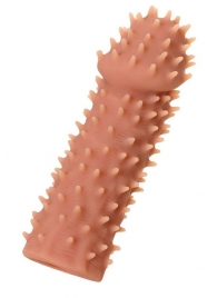 Телесная реалистичная насадка KOKOS Extreme Sleeve 07 с дополнительной стимуляцией - 12,7 см. - KOKOS - в Подольске купить с доставкой