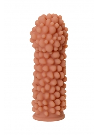 Телесная реалистичная насадка KOKOS Extreme Sleeve 08 с дополнительной стимуляцией - 12,7 см. - KOKOS - в Подольске купить с доставкой