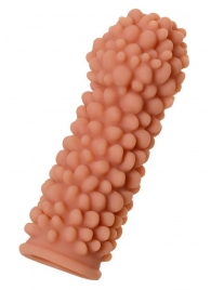 Телесная реалистичная насадка KOKOS Extreme Sleeve 08 с дополнительной стимуляцией - 12,7 см. - KOKOS - в Подольске купить с доставкой