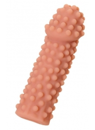 Телесная реалистичная насадка KOKOS Extreme Sleeve 10 с дополнительной стимуляцией - 14,7 см. - KOKOS - в Подольске купить с доставкой