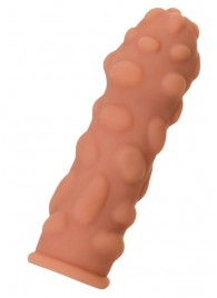 Телесная реалистичная насадка KOKOS Extreme Sleeve 11 с дополнительной стимуляцией - 12,7 см. - KOKOS - в Подольске купить с доставкой