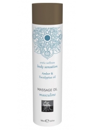 Массажное масло с ароматом амбры с добавлением эвкалиптового масла - 100 мл. - Shiatsu - купить с доставкой в Подольске