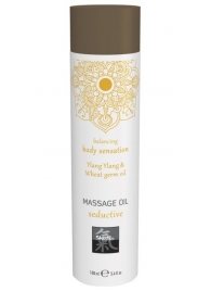 Массажное масло с ароматом иланг-иланга с добавлением масла зародышей пшеницы - 100 мл. - Shiatsu - купить с доставкой в Подольске