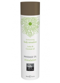 Массажное масло с ароматом лотоса с добавлением кокосового масла - 100 мл. - Shiatsu - купить с доставкой в Подольске