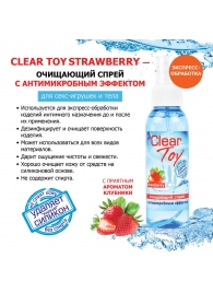 Очищающий спрей для игрушек CLEAR TOY Strawberry - 100 мл. - Биоритм - купить с доставкой в Подольске