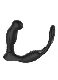 Черная анальная пробка NEXUS SIMUL8 с фиксацией на теле кольцами - Nexus Range - в Подольске купить с доставкой