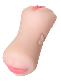 Телесный двусторонний мастурбатор Pretty Mouth - ротик и вагина - ToyFa - в Подольске купить с доставкой
