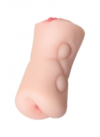 Телесный двусторонний мастурбатор Rich Fruit - вагина и анус - ToyFa - в Подольске купить с доставкой