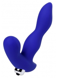 Синий силиконовый вибростимулятор простаты Stroman - 14,5 см. - ToyFa - в Подольске купить с доставкой