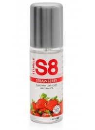 Смазка на водной основе S8 Flavored Lube со вкусом клубники - 125 мл. - Stimul8 - купить с доставкой в Подольске