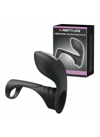 Черная насадка на пенис с вибрацией Vibration Penis Sleeve II - Baile - в Подольске купить с доставкой