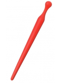 Красный силиконовый уретральный плаг - 10 см. - ToyFa - купить с доставкой в Подольске