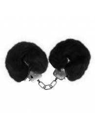 Черные меховые наручники Love с ключиками - Baile - купить с доставкой в Подольске