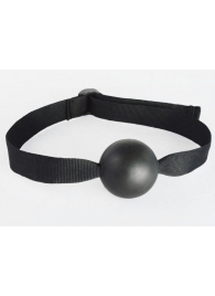 Черный кляп-шар на ремешках с пряжками - Sitabella - купить с доставкой в Подольске