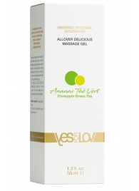 Универсальный массажный гель 3-в-1 Allover Delicious с ароматом ананаса и зеленого чая - 50 мл. - YESforLOV - купить с доставкой в Подольске