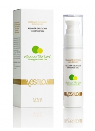 Универсальный массажный гель 3-в-1 Allover Delicious с ароматом ананаса и зеленого чая - 50 мл. - YESforLOV - купить с доставкой в Подольске