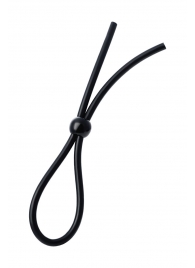 Черное лассо на пенис с одной бусиной - A-toys - в Подольске купить с доставкой