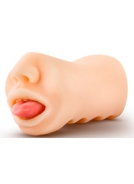 Телесный мастурбатор-ротик с язычком Oral Anne - Blush Novelties - в Подольске купить с доставкой