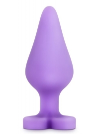 Фиолетовая анальная пробка Naughty Candy Heart Do Me Now - 8,9 см. - Blush Novelties - купить с доставкой в Подольске