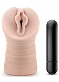 Телесный мастурбатор-вагина с вибропулей Ashley - Blush Novelties - в Подольске купить с доставкой