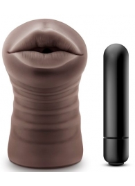 Коричневый мастурбатор-ротик Heather - Blush Novelties - в Подольске купить с доставкой
