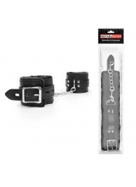 Черные оковы на металлических карабинах - Notabu - купить с доставкой в Подольске