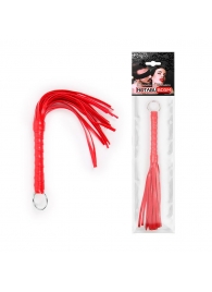 Красная плеть с рукоятью в оплетке - 28 см. - Notabu - купить с доставкой в Подольске