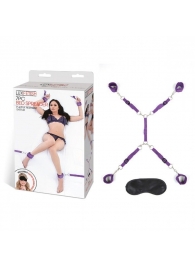 Фиолетовый набор фиксаций на кровати Classic Bedspreader - Lux Fetish - купить с доставкой в Подольске