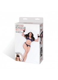 Чёрные манжеты для фиксации на кровати Bondage Bed Strap - Lux Fetish - купить с доставкой в Подольске