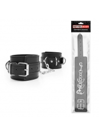 Черные оковы на регулируемых ремешках с цепочкой - Notabu - купить с доставкой в Подольске