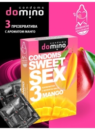 Презервативы для орального секса DOMINO Sweet Sex с ароматом манго - 3 шт. - Domino - купить с доставкой в Подольске