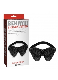 Черная маска на глаза Behave - Chisa - купить с доставкой в Подольске