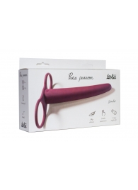 Бордовая насадка для двойного проникновения Gimlet - 16 см. - Lola Games - купить с доставкой в Подольске