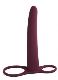 Бордовая насадка для двойного проникновения Gimlet - 16 см. - Lola Games - купить с доставкой в Подольске